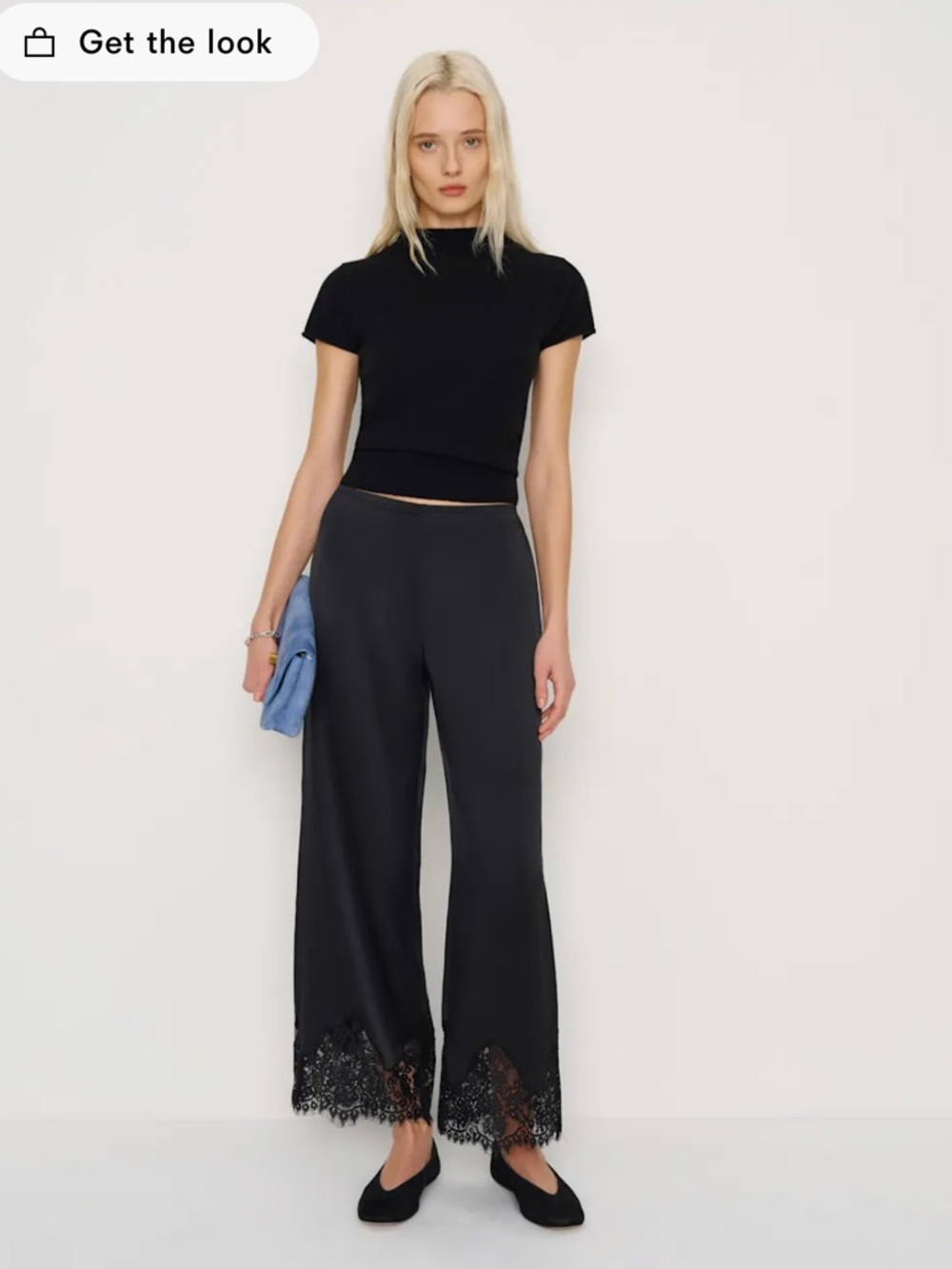 Reformation Carolina Silk Pant Lace Hen